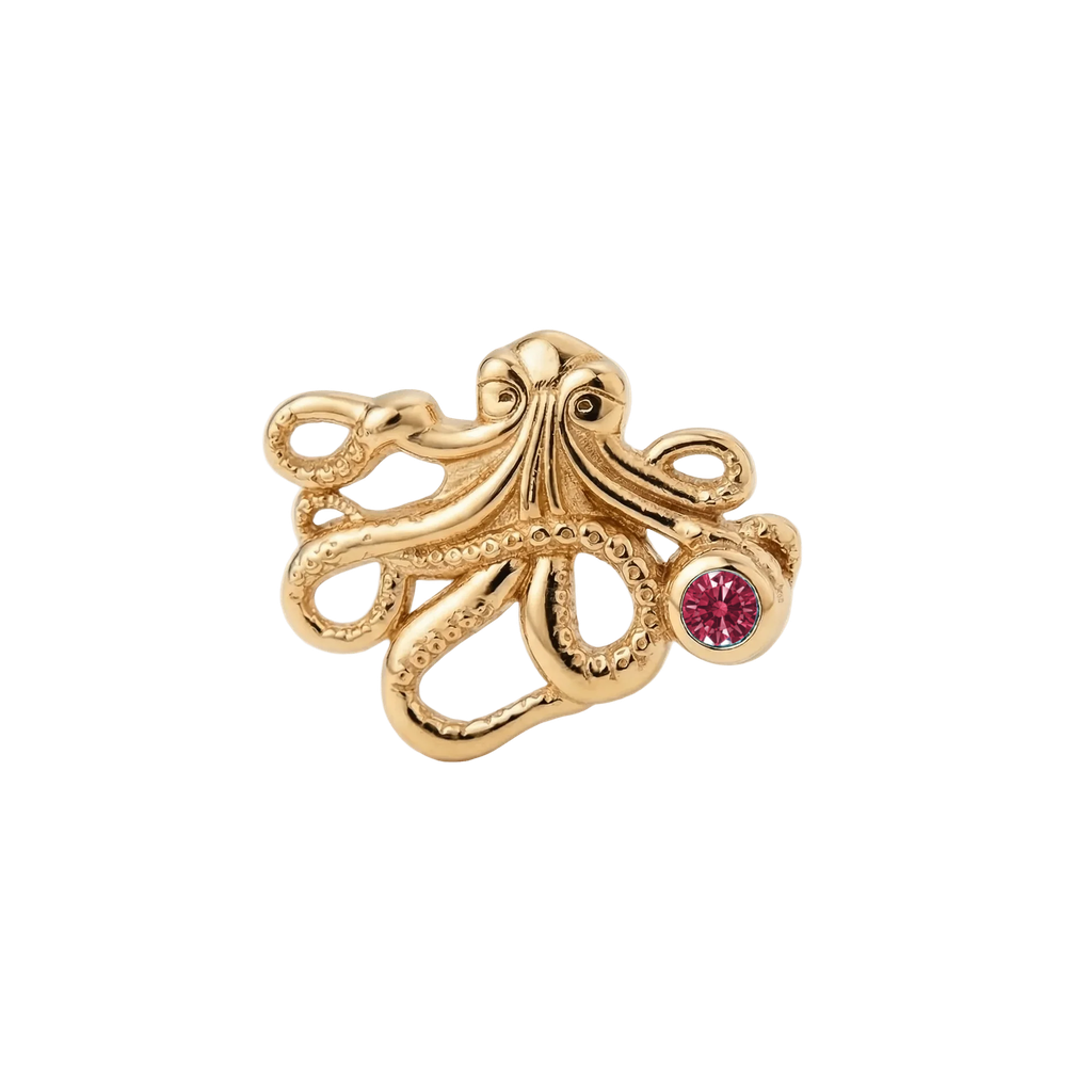 Octopus – 14K Gold Threadless/Threaded End