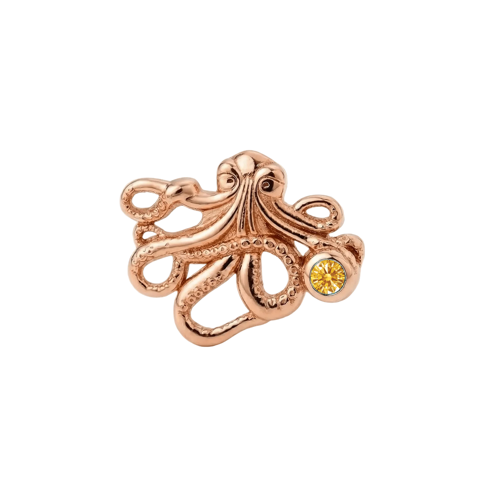 Octopus – 14K Gold Threadless/Threaded End