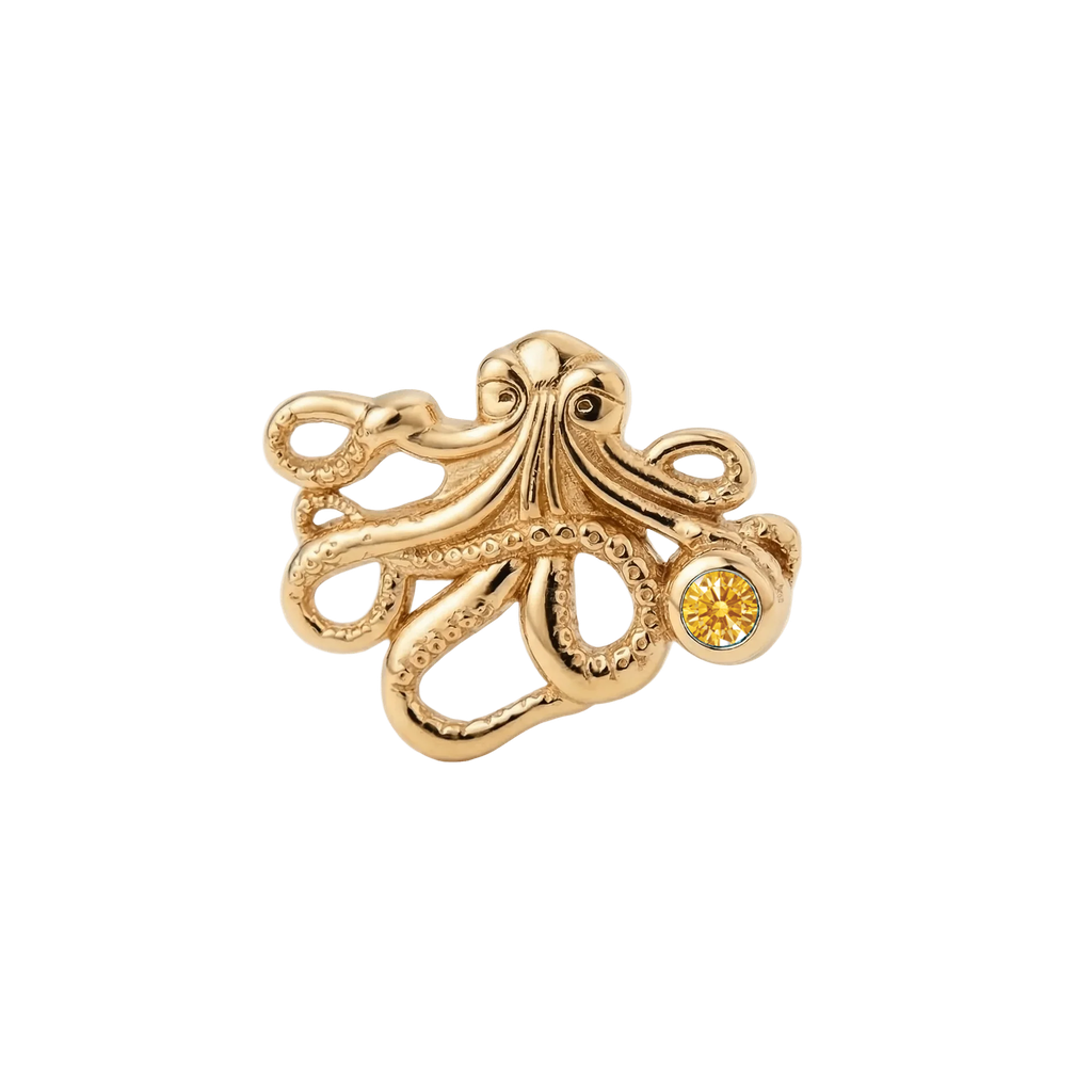 Octopus – 14K Gold Threadless/Threaded End