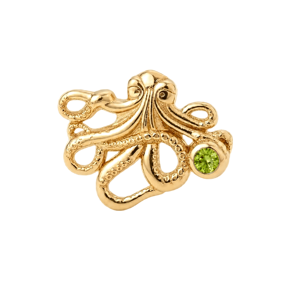 Octopus – 14K Gold Threadless/Threaded End