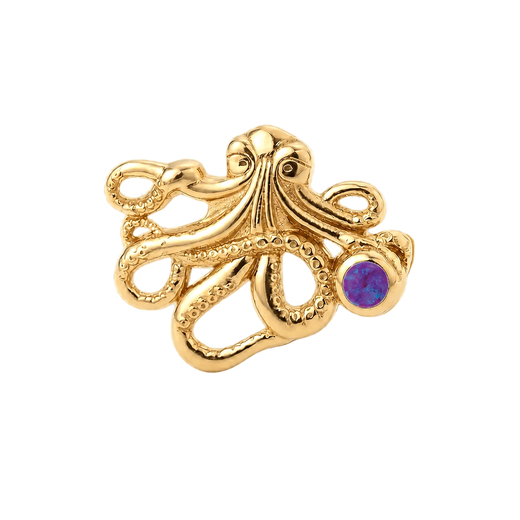 Octopus – 14K Gold Threadless/Threaded End