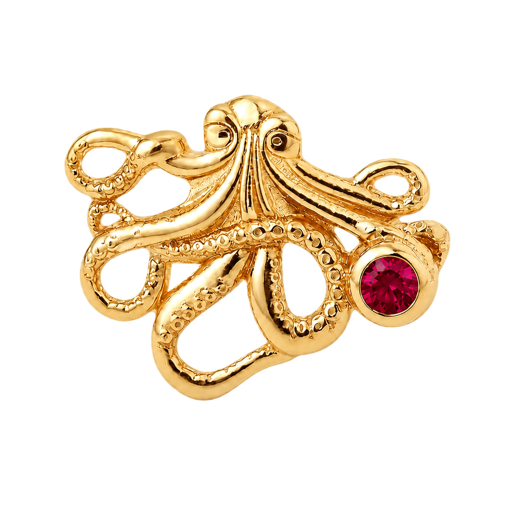 Octopus – 14K Gold Threadless/Threaded End