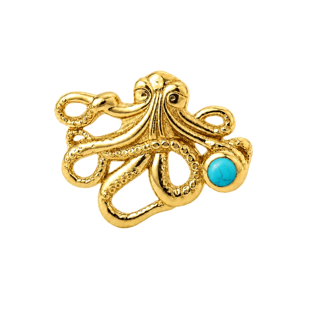 Octopus – 14K Gold Threadless/Threaded End