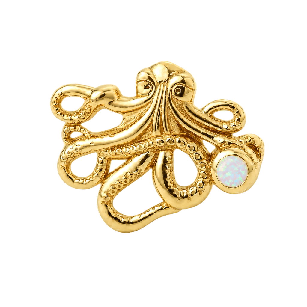 Octopus – 14K Gold Threadless/Threaded End