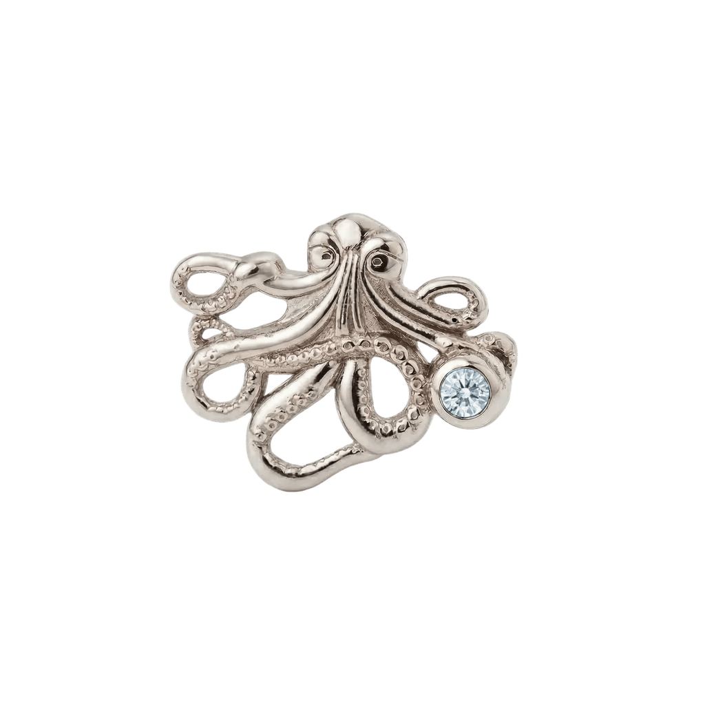 Octopus – 14K Gold Threadless/Threaded End - piercing-zone.com
