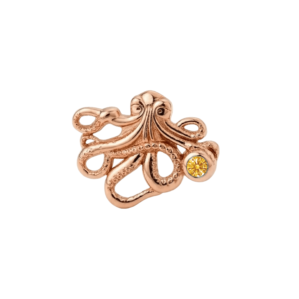 Octopus – 14K Gold Threadless/Threaded End - piercing-zone.com