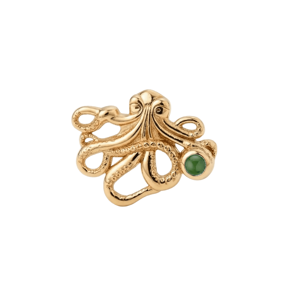 Octopus – 14K Gold Threadless/Threaded End - piercing-zone.com