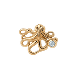 Octopus – 14K Gold Threadless/Threaded End - piercing-zone.com