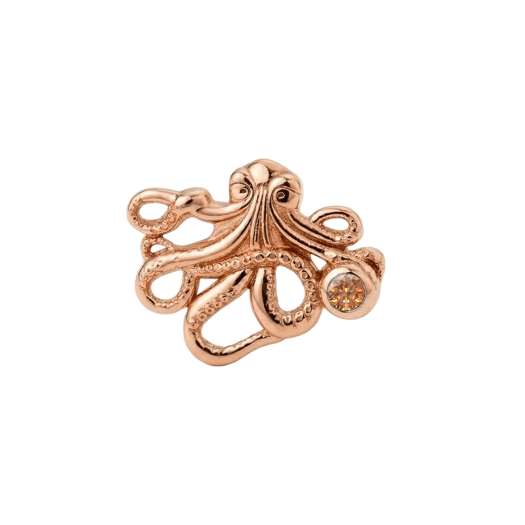 Octopus – 14K Gold Threadless/Threaded End - piercing-zone.com