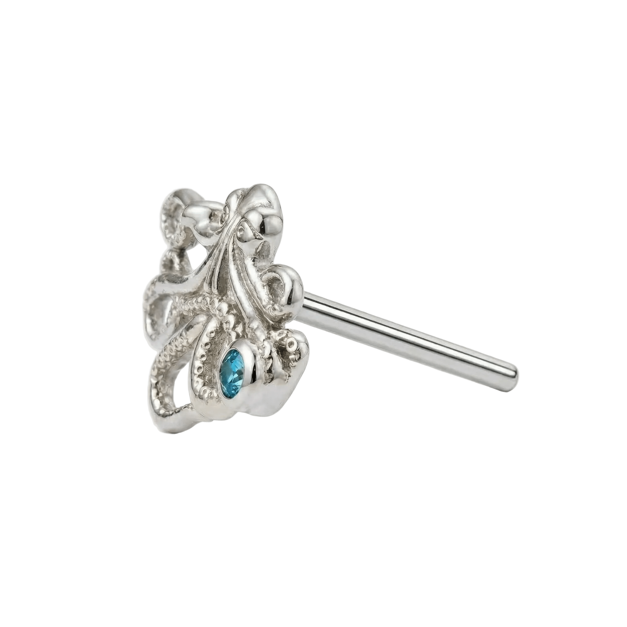 Octopus – 14K Gold Threadless/Threaded End - piercing - zone.com