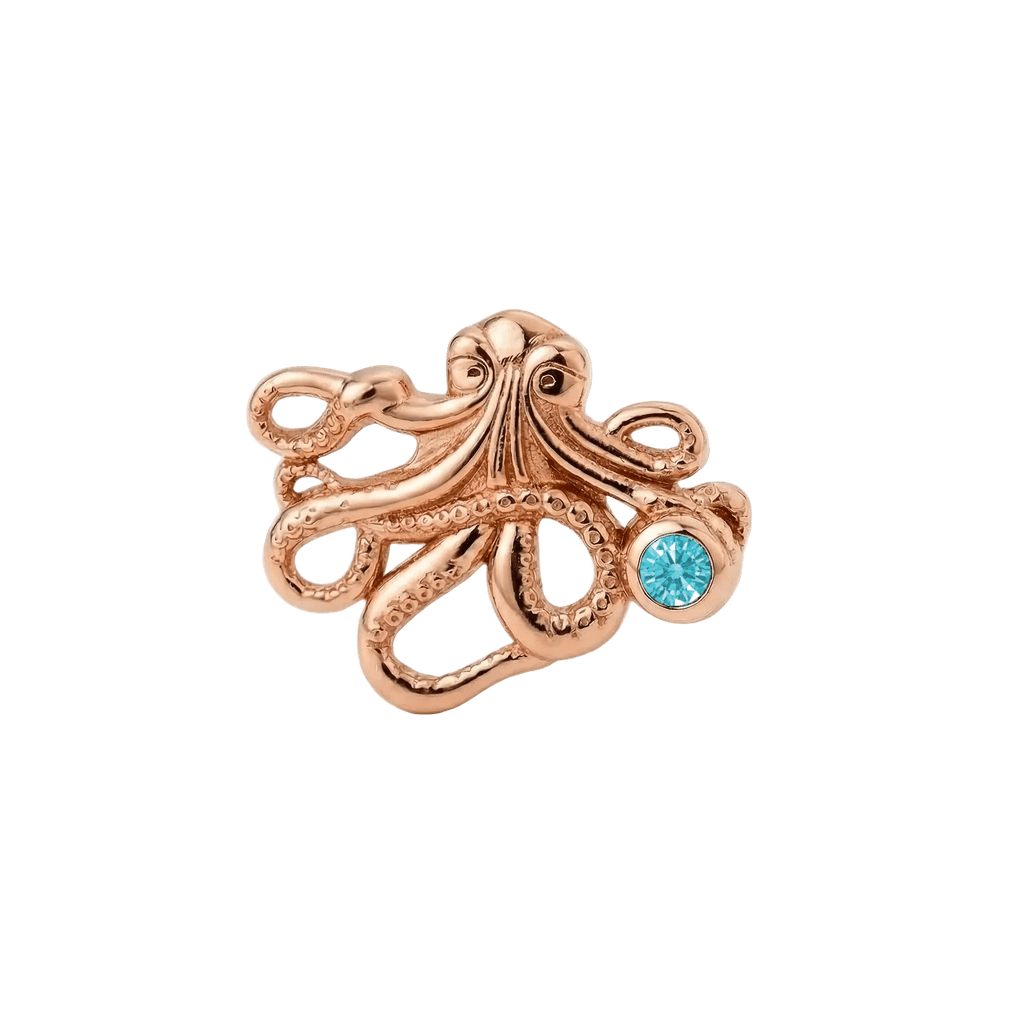 Octopus – 14K Gold Threadless/Threaded End - piercing-zone.com
