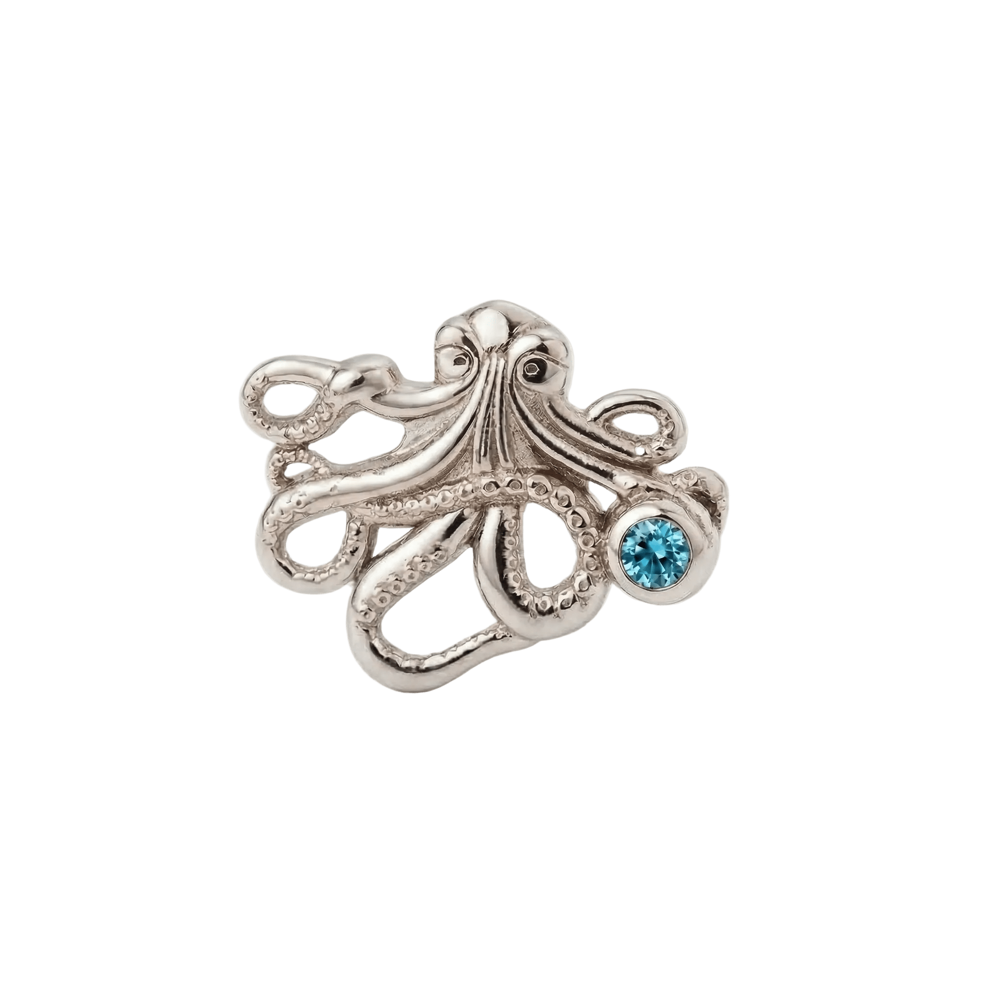 Octopus – 14K Gold Threadless/Threaded End - piercing - zone.com