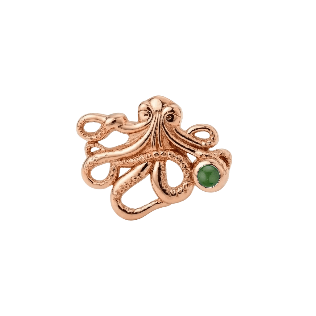 Octopus – 14K Gold Threadless/Threaded End - piercing-zone.com