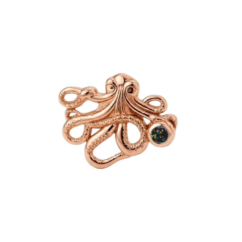 Octopus – 14K Gold Threadless/Threaded End - piercing-zone.com