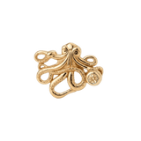 Octopus – 14K Gold Threadless/Threaded End - piercing-zone.com