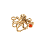 Octopus – 14K Gold Threadless/Threaded End - piercing-zone.com