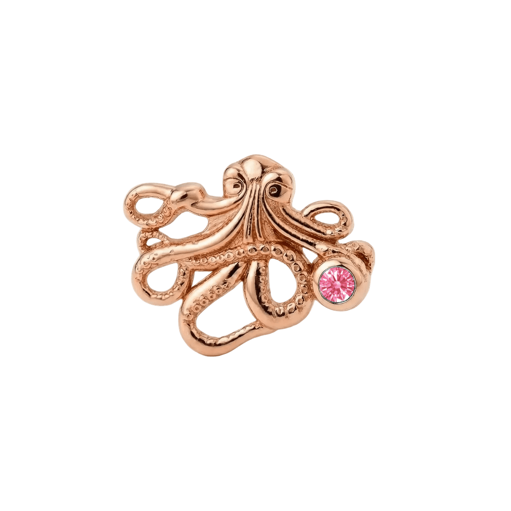 Octopus – 14K Gold Threadless/Threaded End - piercing-zone.com