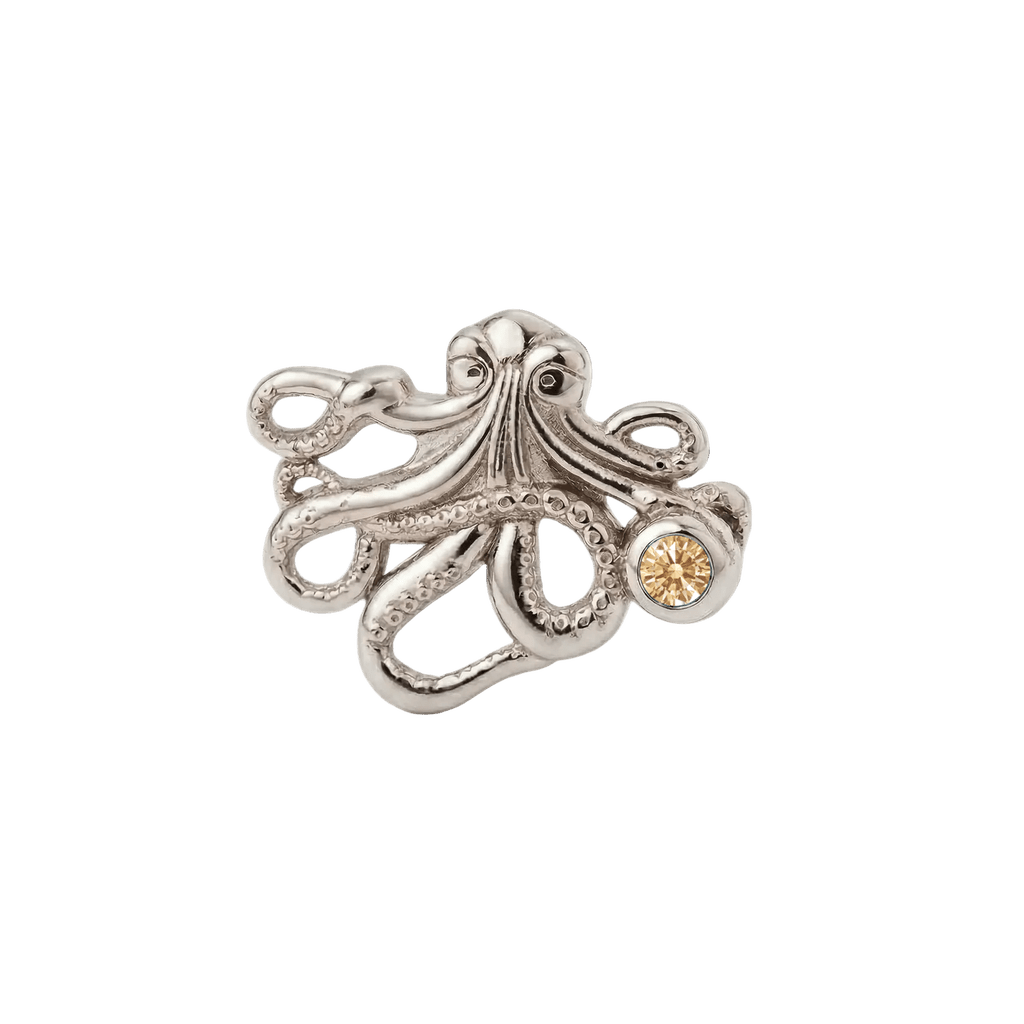 Octopus – 14K Gold Threadless/Threaded End - piercing-zone.com
