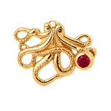 Octopus – 14K Gold Threadless/Threaded End - piercing-zone.com