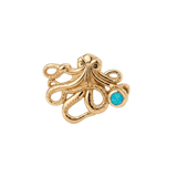Octopus – 14K Gold Threadless/Threaded End - piercing-zone.com