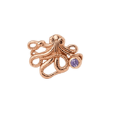 Octopus – 14K Gold Threadless/Threaded End - piercing-zone.com