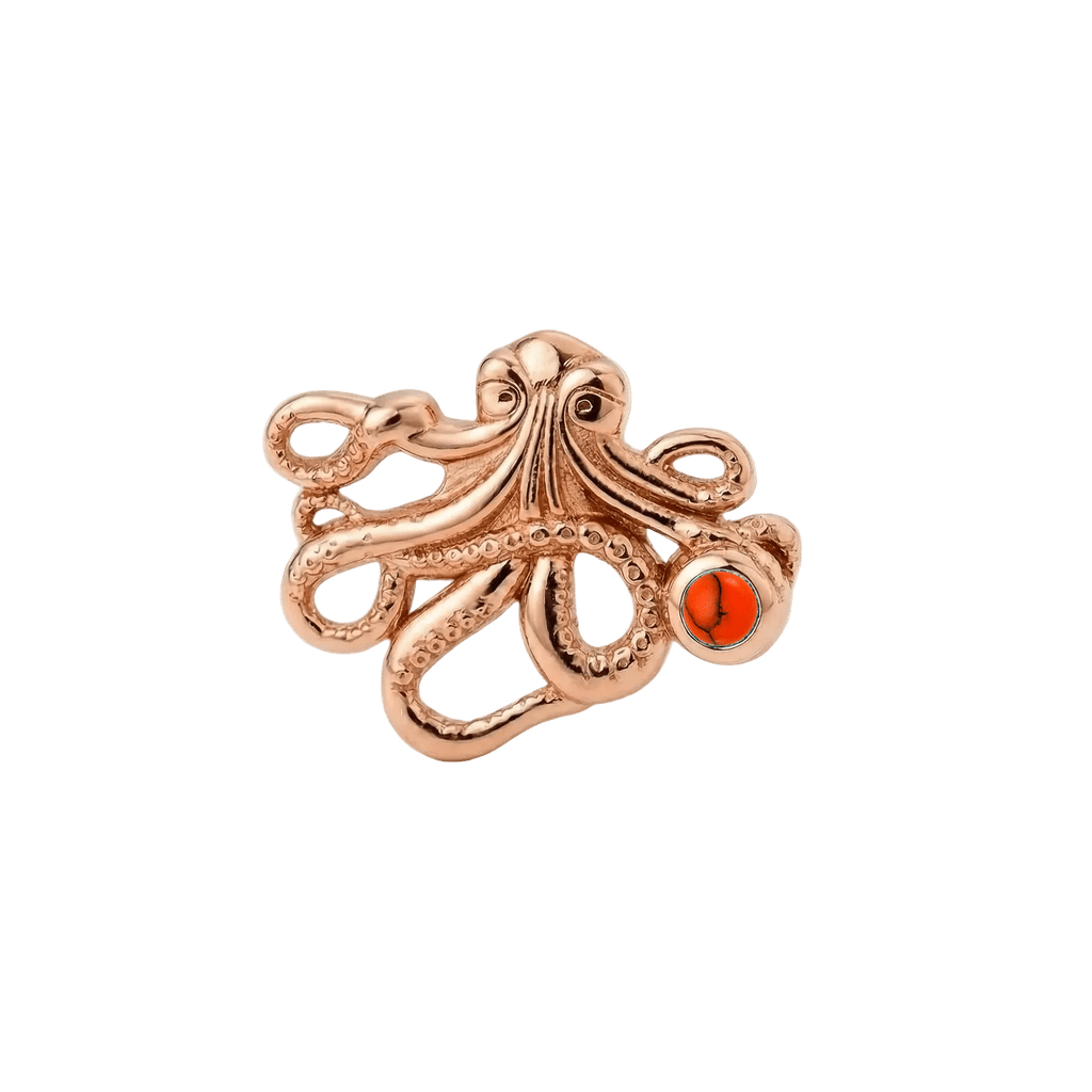 Octopus – 14K Gold Threadless/Threaded End - piercing-zone.com