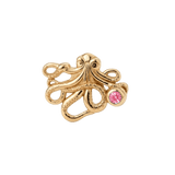 Octopus – 14K Gold Threadless/Threaded End - piercing-zone.com