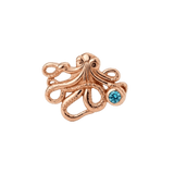 Octopus – 14K Gold Threadless/Threaded End - piercing - zone.com