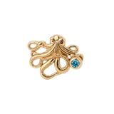 Octopus – 14K Gold Threadless/Threaded End - piercing - zone.com