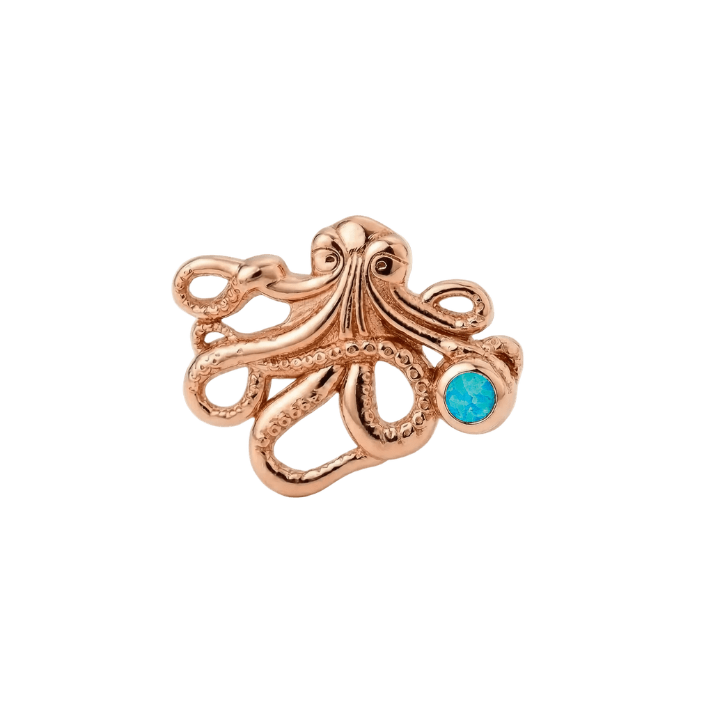 Octopus – 14K Gold Threadless/Threaded End - piercing-zone.com