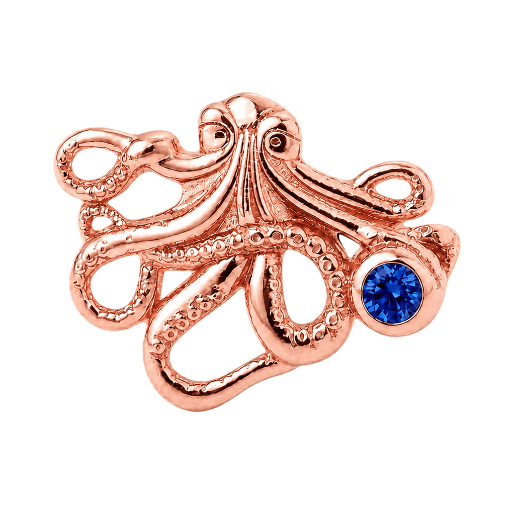Octopus – 14K Gold Threadless/Threaded End - piercing-zone.com