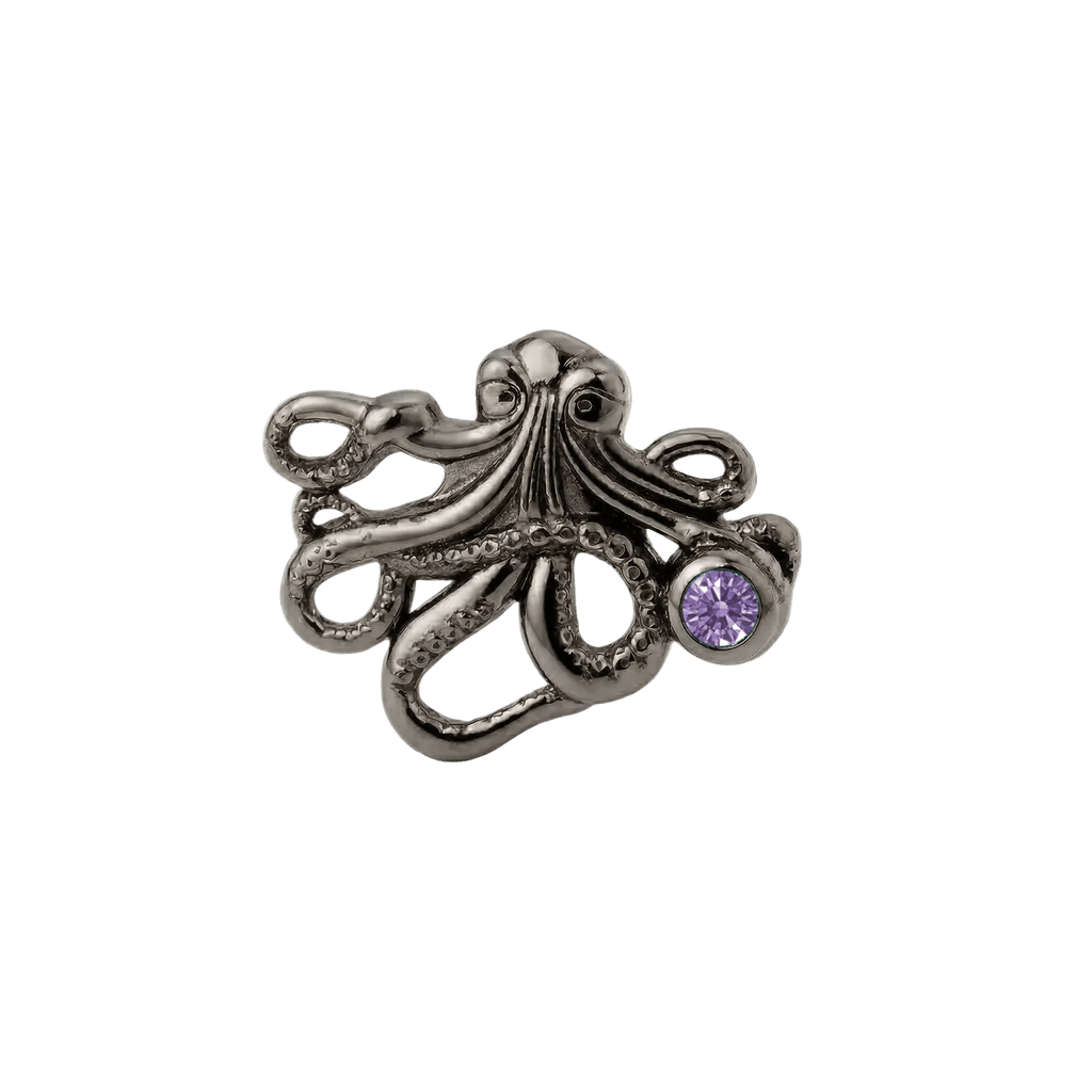 Octopus – 14K Gold Threadless/Threaded End - piercing-zone.com