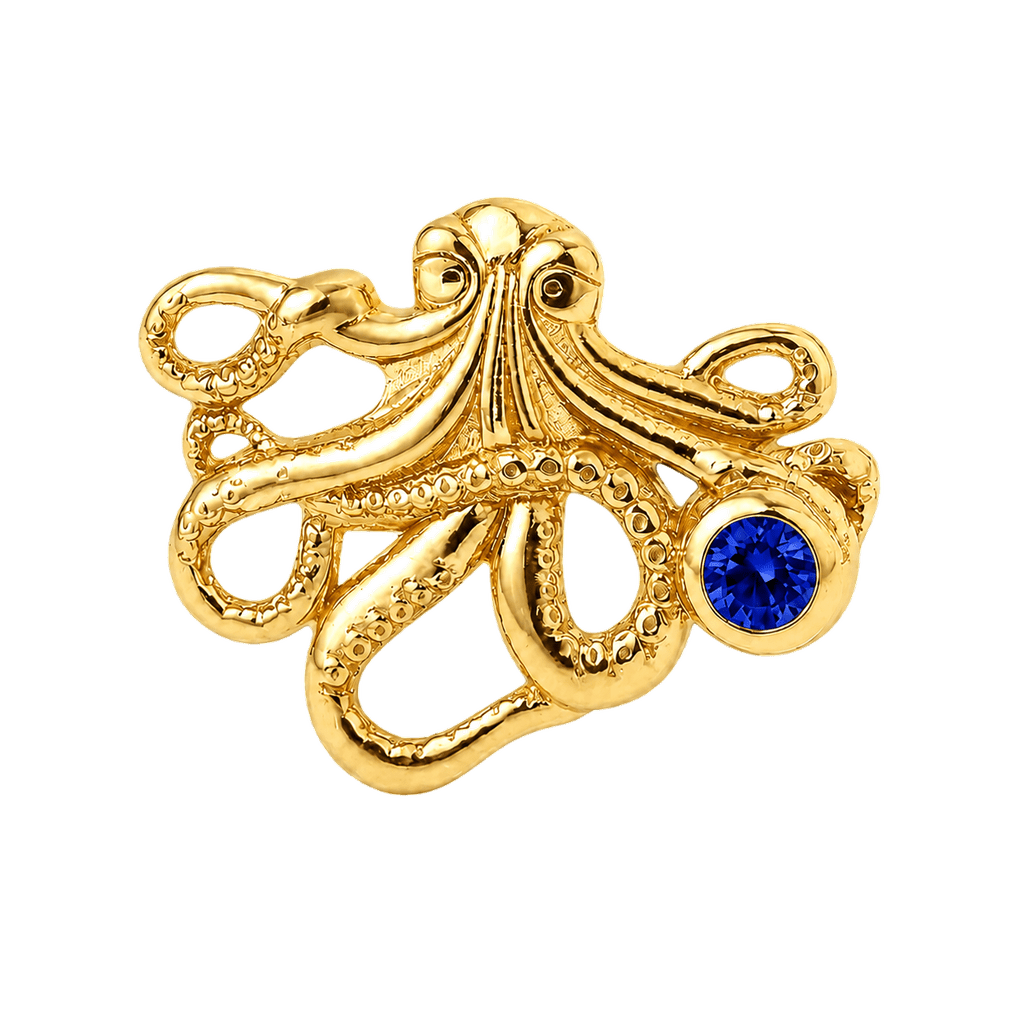 Octopus – 14K Gold Threadless/Threaded End - piercing-zone.com