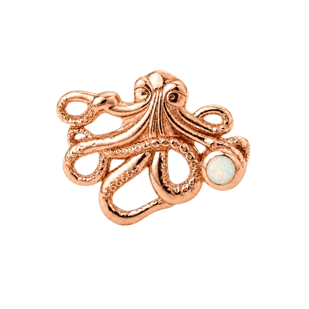 Octopus – 14K Gold Threadless/Threaded End - piercing-zone.com
