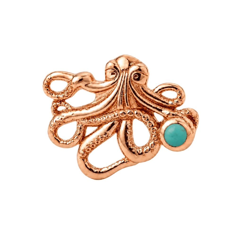 Octopus – 14K Gold Threadless/Threaded End - piercing-zone.com