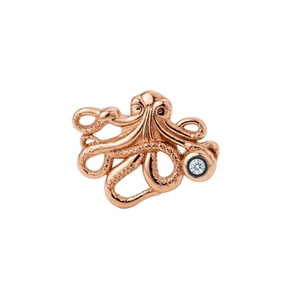 Octopus – 14K Gold Threadless/Threaded End - piercing-zone.com