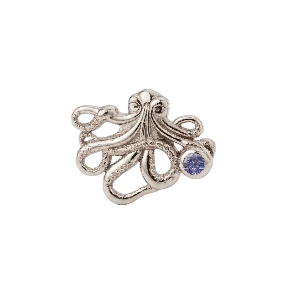Octopus – 14K Gold Threadless/Threaded End - piercing-zone.com