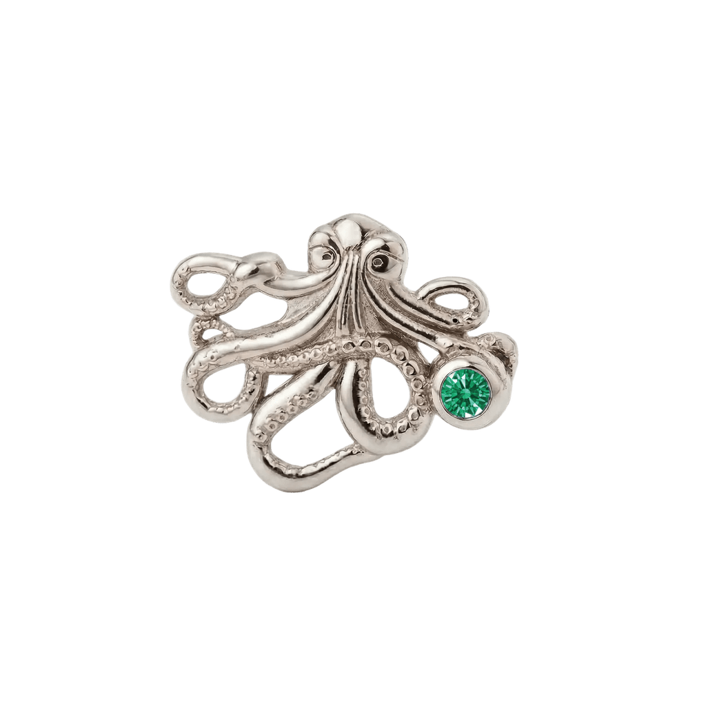 Octopus – 14K Gold Threadless/Threaded End - piercing-zone.com