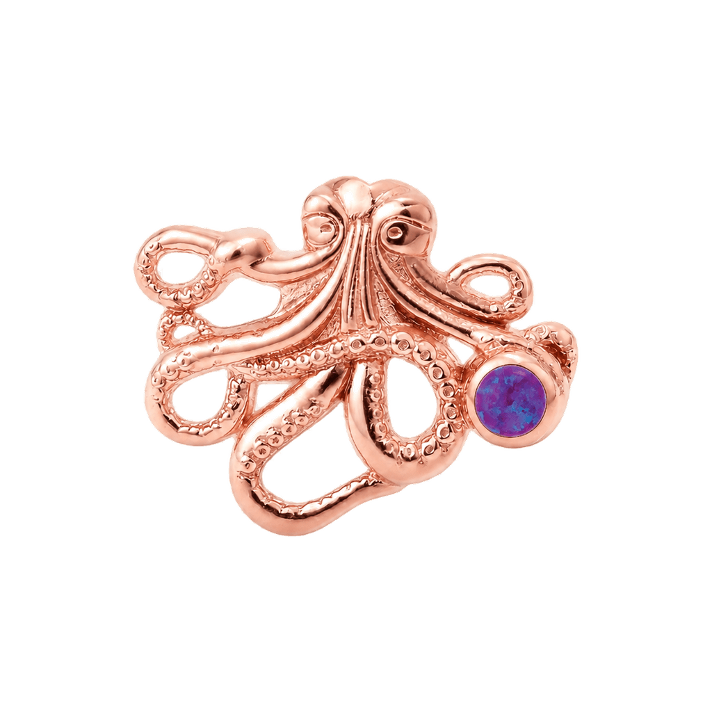 Octopus – 14K Gold Threadless/Threaded End - piercing-zone.com