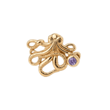 Octopus – 14K Gold Threadless/Threaded End - piercing-zone.com