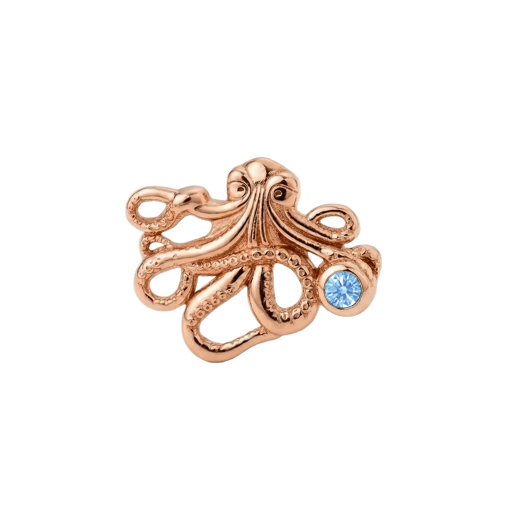 Octopus – 14K Gold Threadless/Threaded End - piercing-zone.com