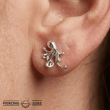 Octopus Pin - 14K Gold Octopus Threadless End - piercing - zone.com