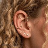 Octopus Pin - 14K Gold Octopus Threadless End - piercing - zone.com