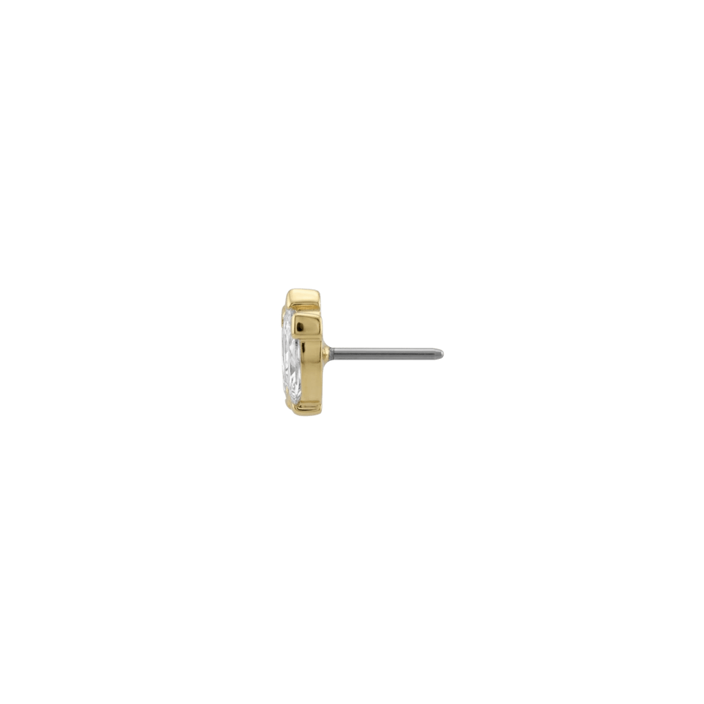 Odysseus - 18K Gold Gem Threadless/Threaded End - piercing - zone.com
