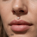Odysseus - 18K Gold Gem Threadless/Threaded End - piercing-zone.com