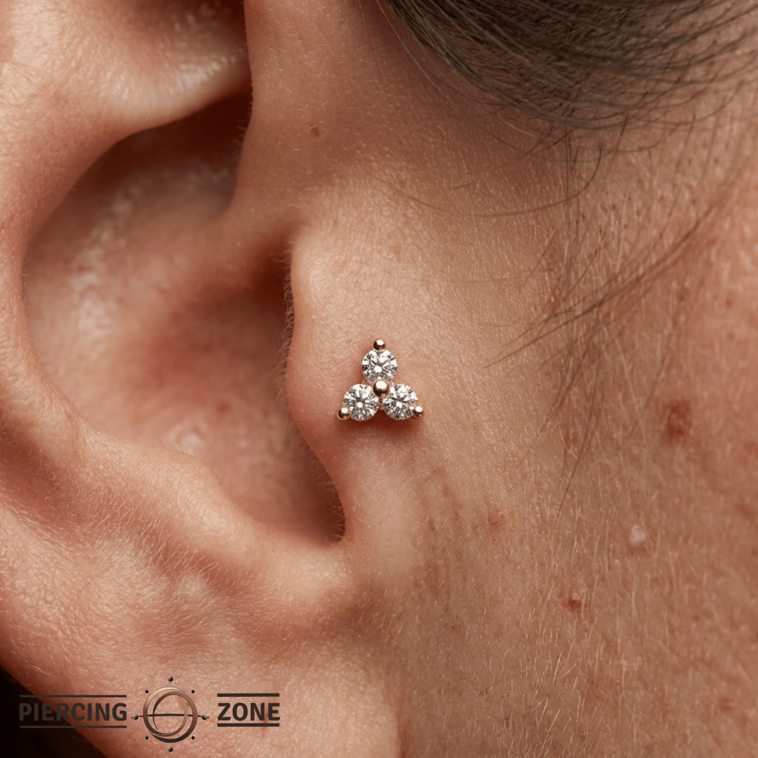 Odyssey Ménage à Trois - 18K Gold Lab Diamond Threadless End - piercing - zone.com