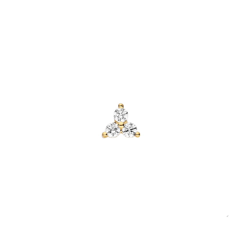 Odyssey Ménage à Trois - 18K Gold Lab Diamond Threadless End - piercing - zone.com