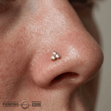 Odyssey Ménage à Trois - 18K Gold Lab Diamond Threadless End - piercing - zone.com