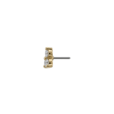 Odyssey Ménage à Trois Gem End - 18K Gold Threadless/Threaded End - piercing - zone.com
