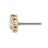Odyssey Prium - 18K Gold Lab Diamond Threadless End - piercing-zone.com